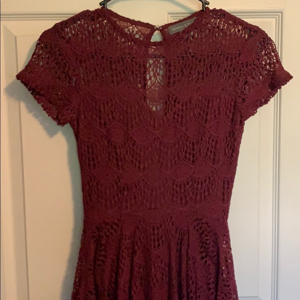 Kendall & Kylie XS maroon dress